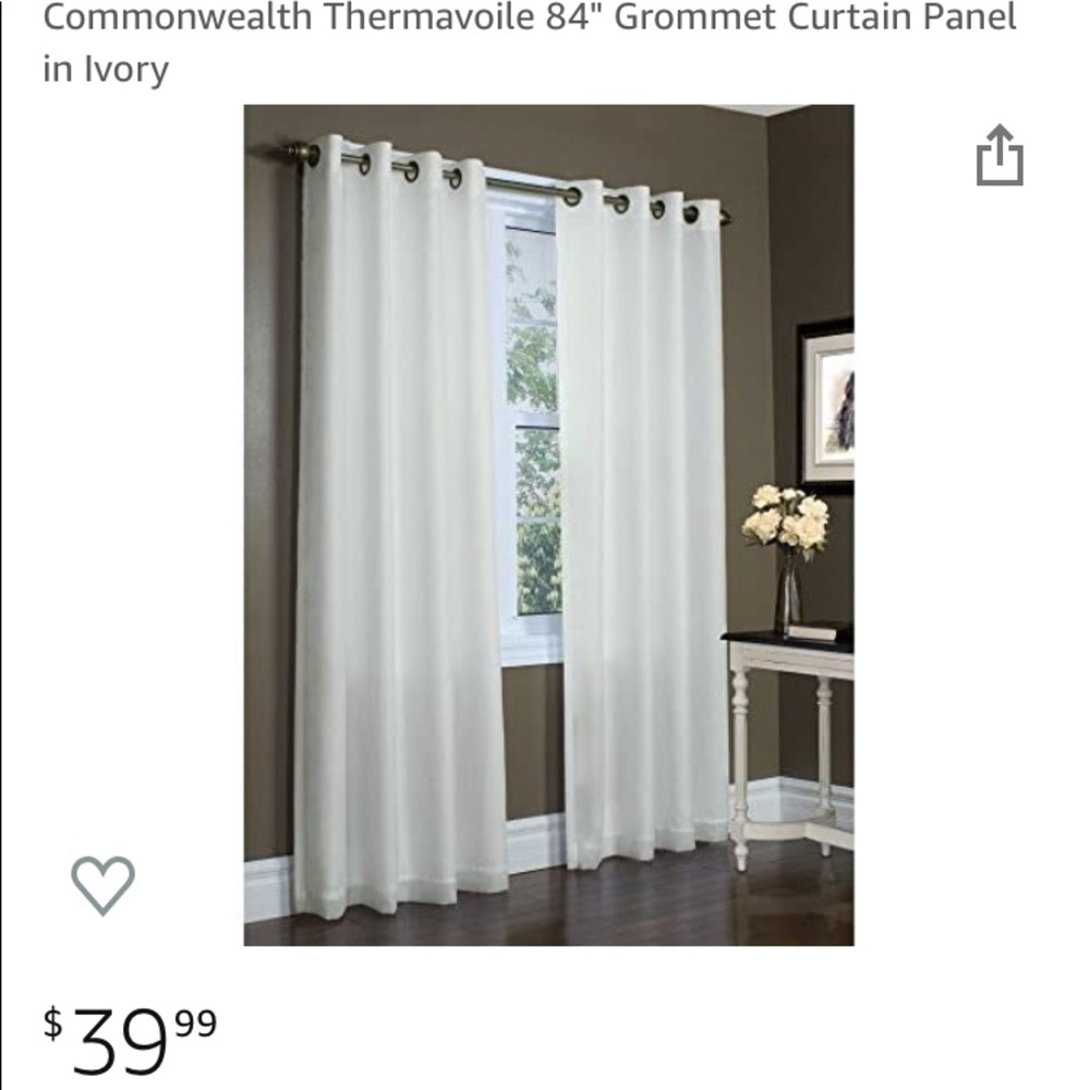Long White Curtains